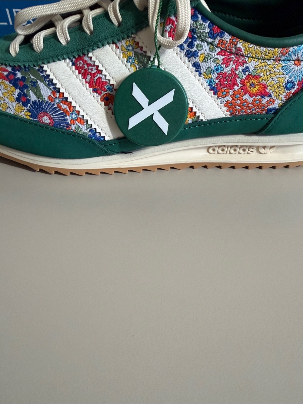 Adidas Originals X Liberty London SL72 Wmns 9 Floral Green Sneakers JH7226 - Picture 7 of 11